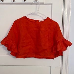 Karlie red/orange crop top